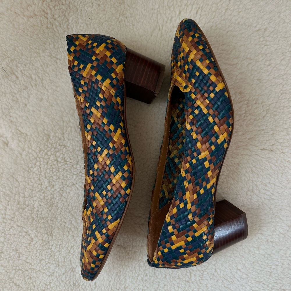 Sezane Multicolor Woven Heels
